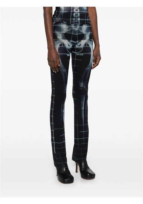 pantaloni squeletor donna neri e blu JEAN PAUL GAULTIER | 25/33-F-PA183-T580005956